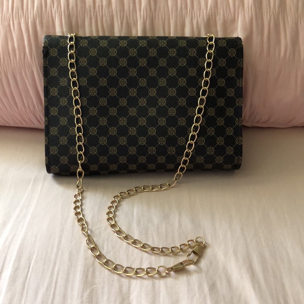 Small Brown & Tan Crossbody Bag Detachable Chain Strap 7” X 5” X 1” NWOT - Picture 7 of 7